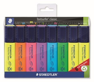 MARCADOR FLUOR STAEDTLER 364 TEXTSURFER CLASSIC ESTUCHE de 6...